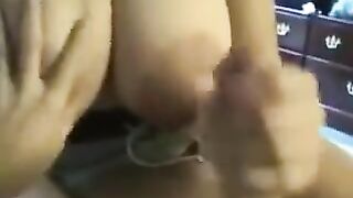 A fat woman swallows all the cum, right to the last drop