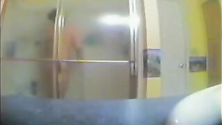 A girl took shower not knowing there was a camera