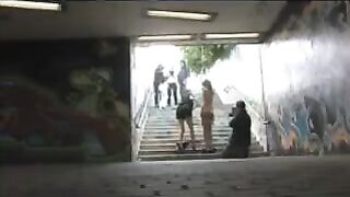 Public sex in the toilet of a nightclub. Part 2