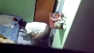 Spy camera installed in the girl’s room in the hostel for sex