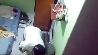 Spy camera installed in the girl’s room in the hostel for sex
