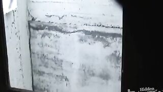Peeping in the toilet from below with hidden camera