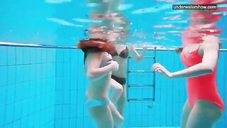 A hidden camera took pictures of naked girls in the pool
