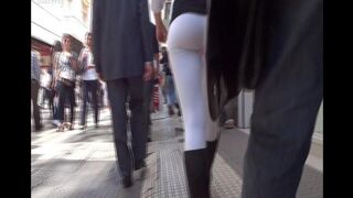 The camera tracks the juicy Argentine ass with great interest