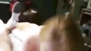 The guy grabbed the girl and put her on the bed, getting wild