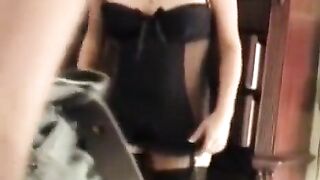 A wife who likes to be dominated wears a corset and gets fucked hard