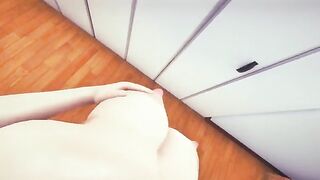 A hot MILF with big boobs gets massaged by Chun Li in the streets