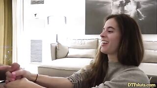 Fit slut Abbie Maley fucked hard by James Deen in a home video