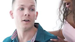 Demi Sutra massages her best friend’s cock before his date