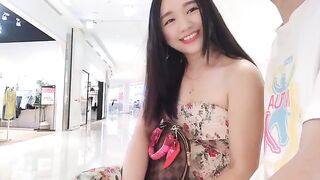 Pretty Asian babe seduces strangers to fuck her