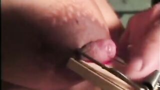 A sexy girl suffers from a strong slap in the face for big tits