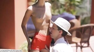 A young girl fucked hard by a Russian guy without any problems