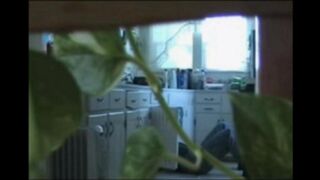 A married couple has fun on a naked walk around the apartment
