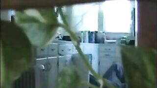 A married couple has fun on a naked walk around the apartment