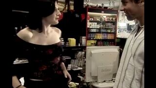 Quickie with a hot salesgirl right behind the counter