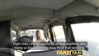 The bride got a wild ride from a taxi driver