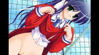 A seductive girl with big boobs shows her smoothly shaved pussy