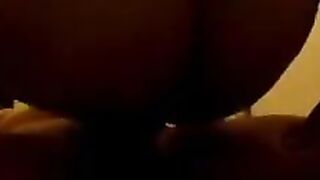 A mature woman with a sagging belly gets fucked by two men