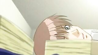 The captivating anime girl with big eyes is excellent at blowing jobs!