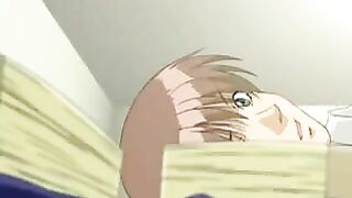 The captivating anime girl with big eyes is excellent at blowing jobs!