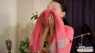 An old man fucked in his ass a young girl with natural tits