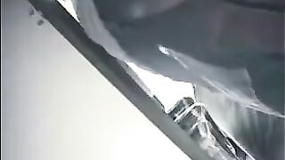 The hidden camera at the checkout captures skirt views