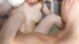 Young Russian slut Lena with huge boobs fucks like a professional