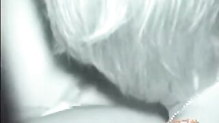 The guy licked the pussy of his sleeping, hairy Asian sister