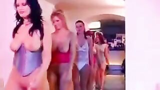 Big tits beauty gets fucked by a group of guys