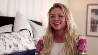 Two beautiful girls are locked in a bedroom
