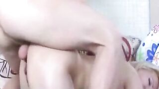Mommy fucks deep in her nylon ass at home