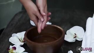 Massage with a friend that turns into an erotic one