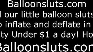 The girl is excited and rubs her tits on the bed, a very erotic scene