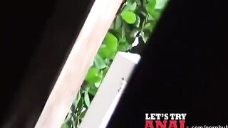 Redhead with cute bouncy tits playing with herself on bed