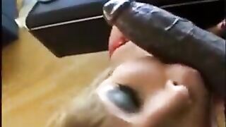 Good girls are fucked by a big black cock in threesome