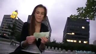 A charming beauty was picked up and fucked on the street