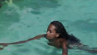 Erotic video with a girl and her shaved pussy