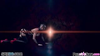 Tattooed beauty Christy Mack rubs her pussy in leather panties