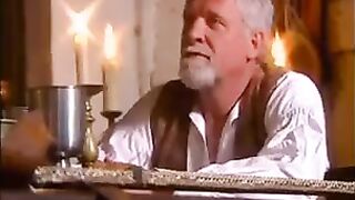A hot girl is fucking with her guy in medieval clothes