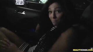 Pervert dude cum on the face of sleeping brunette teen