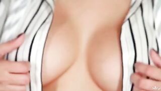 A woman with a beautiful natural big breast