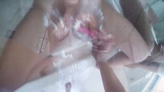 Karter Foxx makes a blowjob in the shower with me
