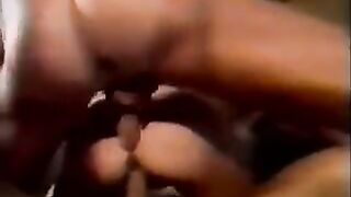 Sperm exchange through hands in a hot group scene with swinging couples