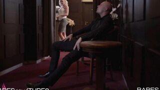 A cute blonde shows off her skilful oral talents in this hot video