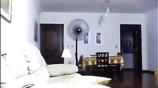 Evening intimacy on the couch, a routine encounter of passion