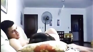 Evening intimacy on the couch, a routine encounter of passion