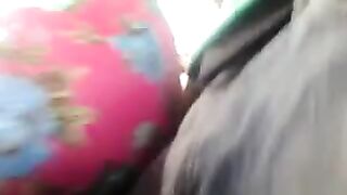 A guy rubs his riser through a skirt of girls on the bus