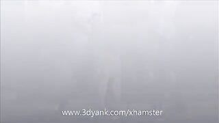 Babe anime has sex with two huge black monsters