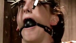 The poor girl was tied up and mocked by a master who brought her to orgasm with a vibrator