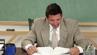 The student got a good mark thanks to the teacher's deepthroat